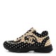CHANEL Nylon Suede Calfskin Printed CC Sneakers 40 Black Beige CHANEL Nylon Suede Calfskin Printed CC Sneakers 40 Black Beige