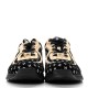 CHANEL Nylon Suede Calfskin Printed CC Sneakers 40 Black Beige CHANEL Nylon Suede Calfskin Printed CC Sneakers 40 Black Beige