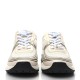CHANEL Fabric Laminated Calfskin Stretch CC Womens Sneakers 37 White Gold Silver CHANEL Fabric Laminated Calfskin Stretch CC Womens Sneakers 37 White Gold Silver