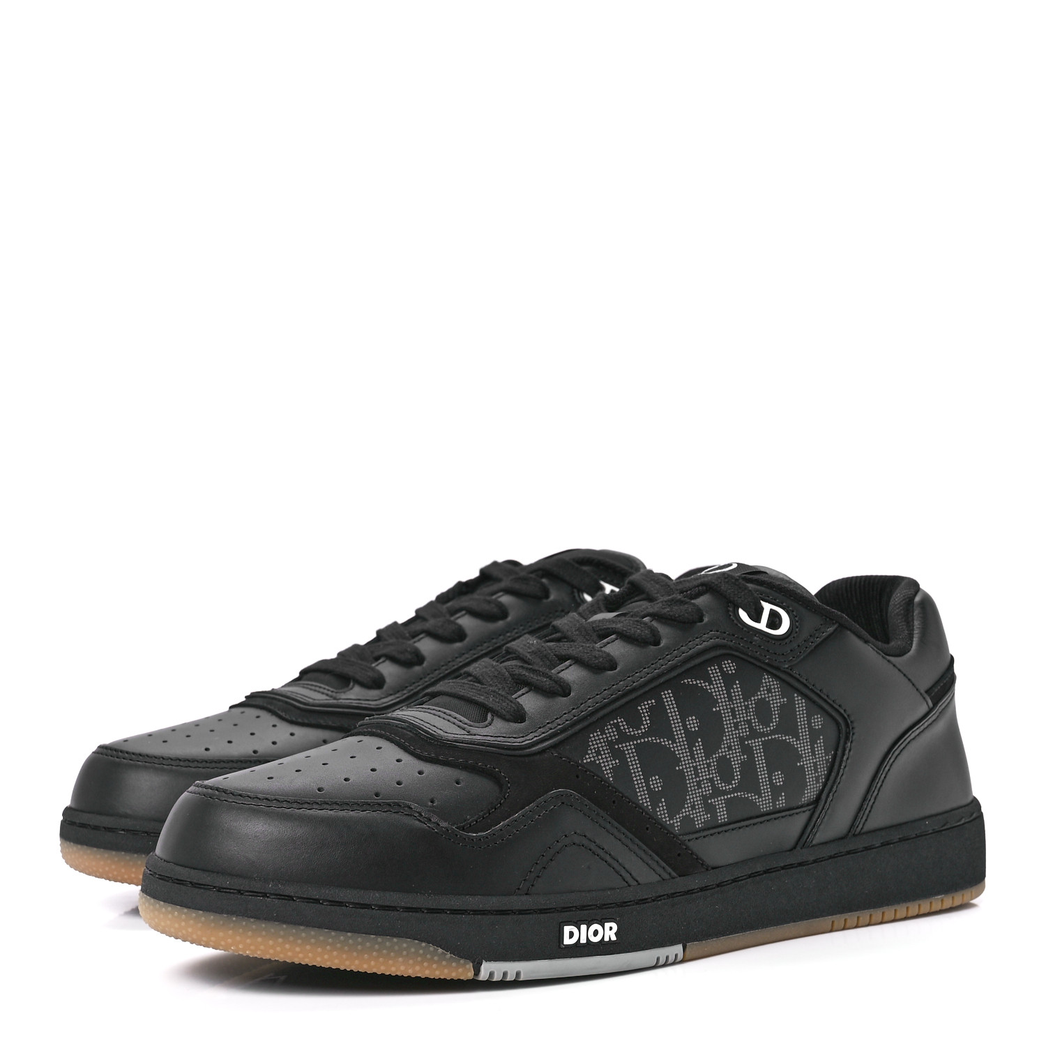 CHRISTIAN DIOR Smooth Calfskin Oblique Galaxy Mens B27 Low Top Sneakers 43 Black Beige CHRISTIAN DIOR Smooth Calfskin Oblique Galaxy Mens B27 Low Top Sneakers 43 Black Beige