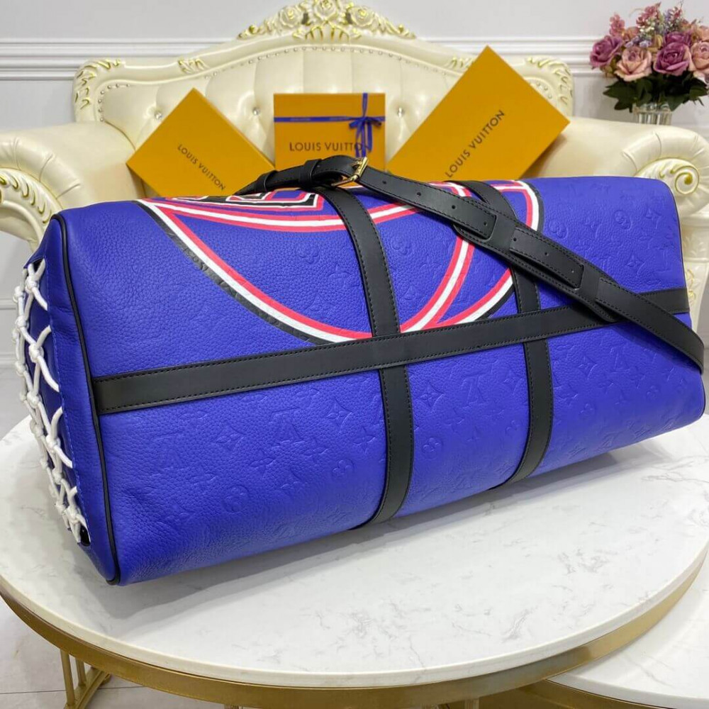 Louis Vuitton LVxNBA Keepall Bandouliere 55 M21105 Blue Louis Vuitton LVxNBA Keepall Bandouliere 55 M21105 Blue