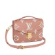 Louis Vuitton Monogram Empreinte Pochette Metis M46302 Pink/Cream Louis Vuitton Monogram Empreinte Pochette Metis M46302 Pink/Cream
