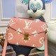 Louis Vuitton Monogram Empreinte Pochette Metis M46302 Pink/Cream Louis Vuitton Monogram Empreinte Pochette Metis M46302 Pink/Cream