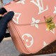 Louis Vuitton Monogram Empreinte Pochette Metis M46302 Pink/Cream Louis Vuitton Monogram Empreinte Pochette Metis M46302 Pink/Cream