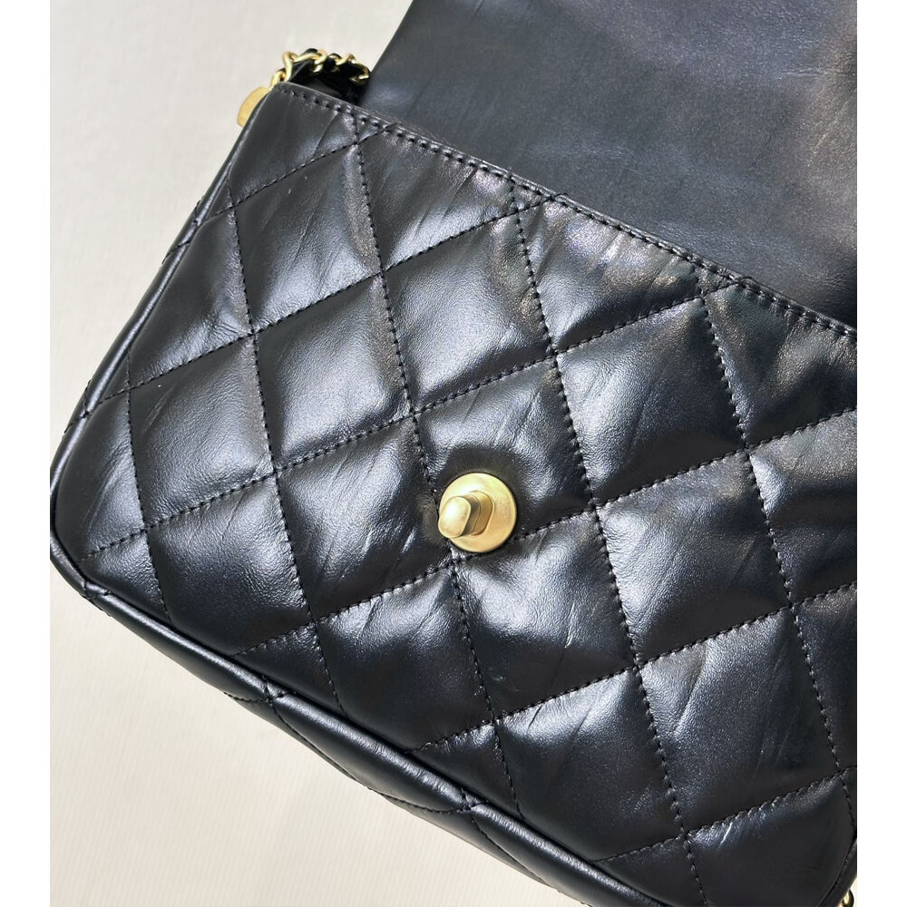 Chanel Lambskin Flap Bag AS4423 Black Chanel Lambskin Flap Bag AS4423 Black