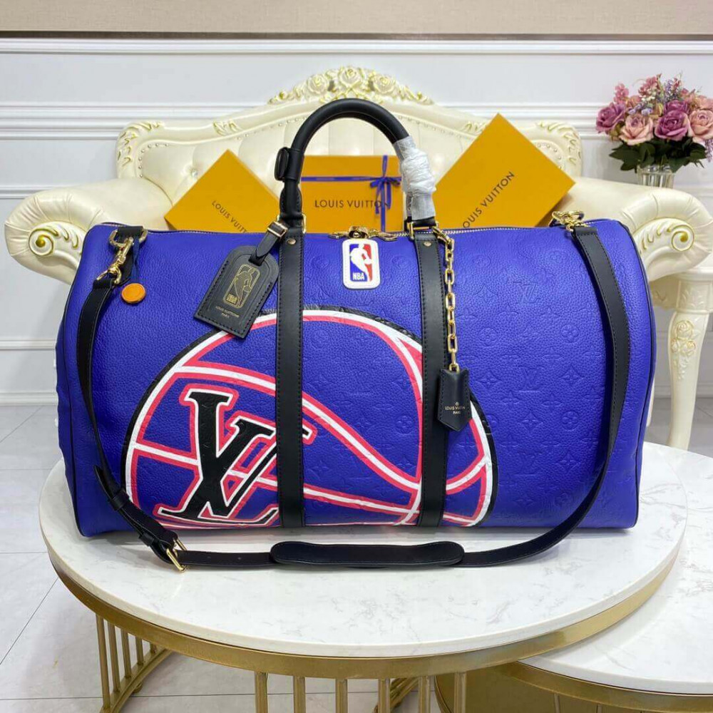 Louis Vuitton LVxNBA Keepall Bandouliere 55 M21105 Blue Louis Vuitton LVxNBA Keepall Bandouliere 55 M21105 Blue