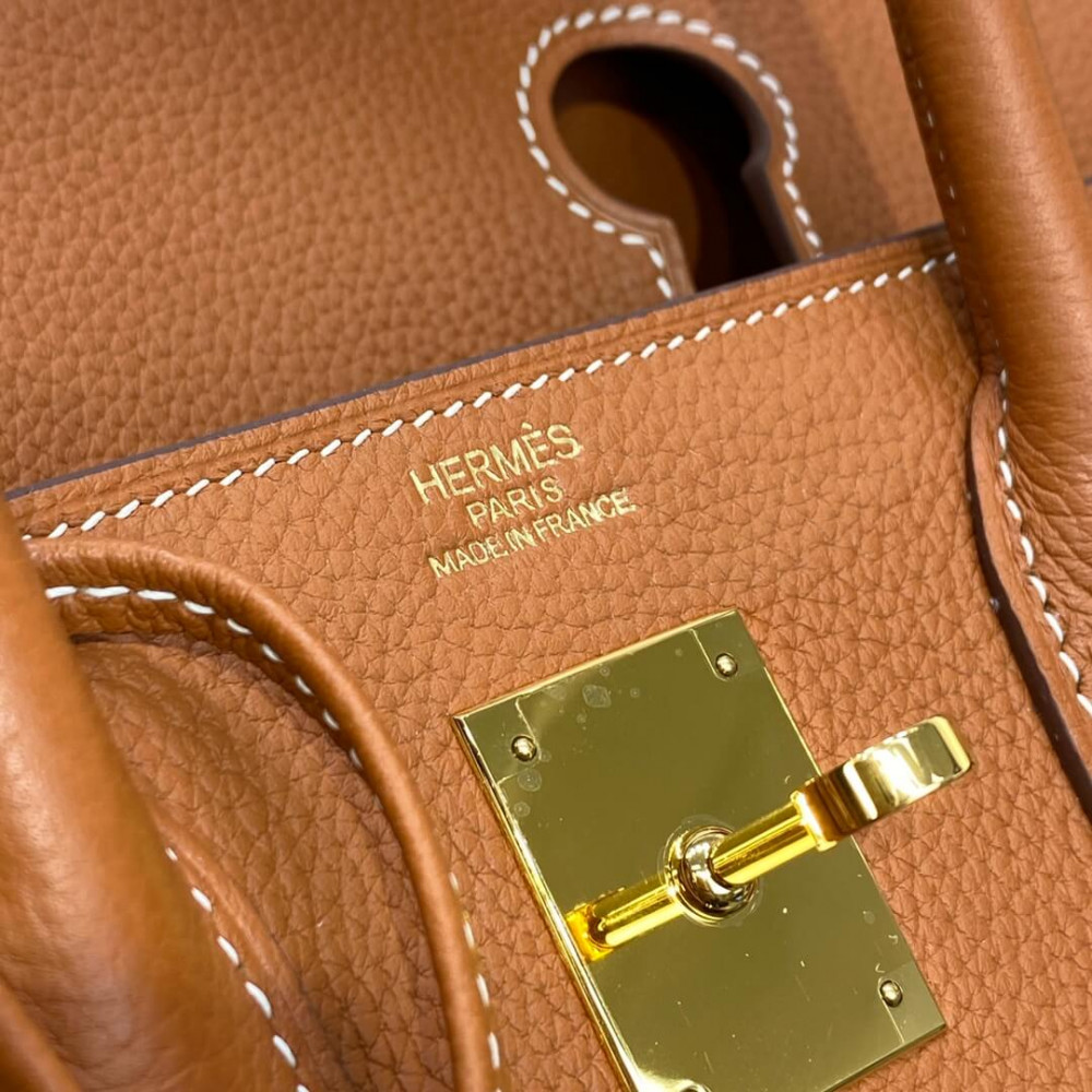 Hermes Birkin 30 Bag Brown Gold Hardware Togo Leather Hermes Birkin 30 Bag Brown Gold Hardware Togo Leather
