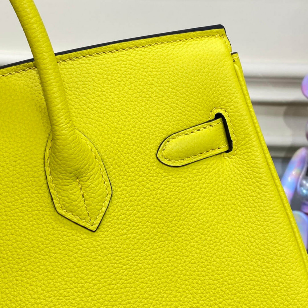 Hermes Birkin 30 Bag Lime Gold Hardware Togo Leather Hermes Birkin 30 Bag Lime Gold Hardware Togo Leather