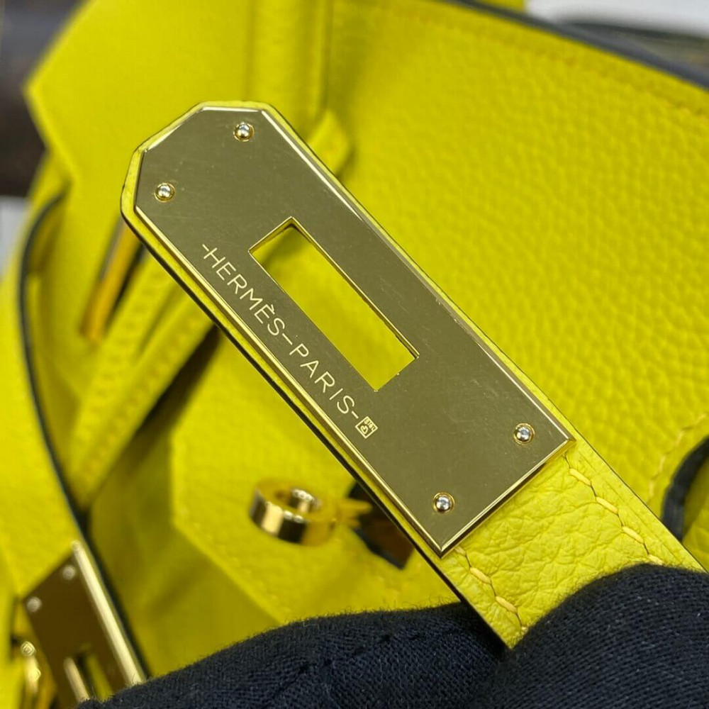 Hermes Birkin 30 Bag Lime Gold Hardware Togo Leather Hermes Birkin 30 Bag Lime Gold Hardware Togo Leather