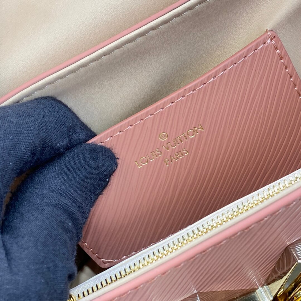 Louis Vuitton Epi Leather Twist PM with Monogram Flowers Chain Louis Vuitton Epi Leather Twist PM with Monogram Flowers Chain