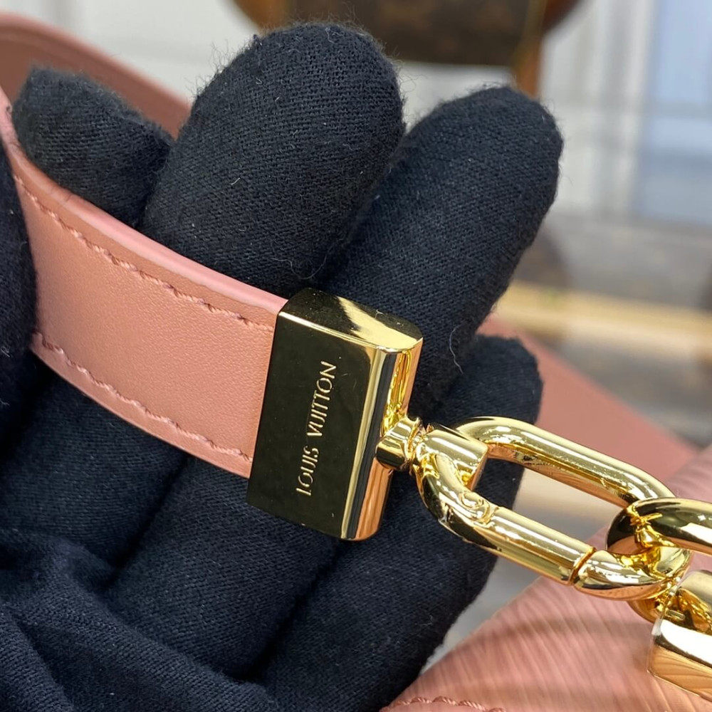 Louis Vuitton Epi Leather Twist PM with Monogram Flowers Chain Louis Vuitton Epi Leather Twist PM with Monogram Flowers Chain