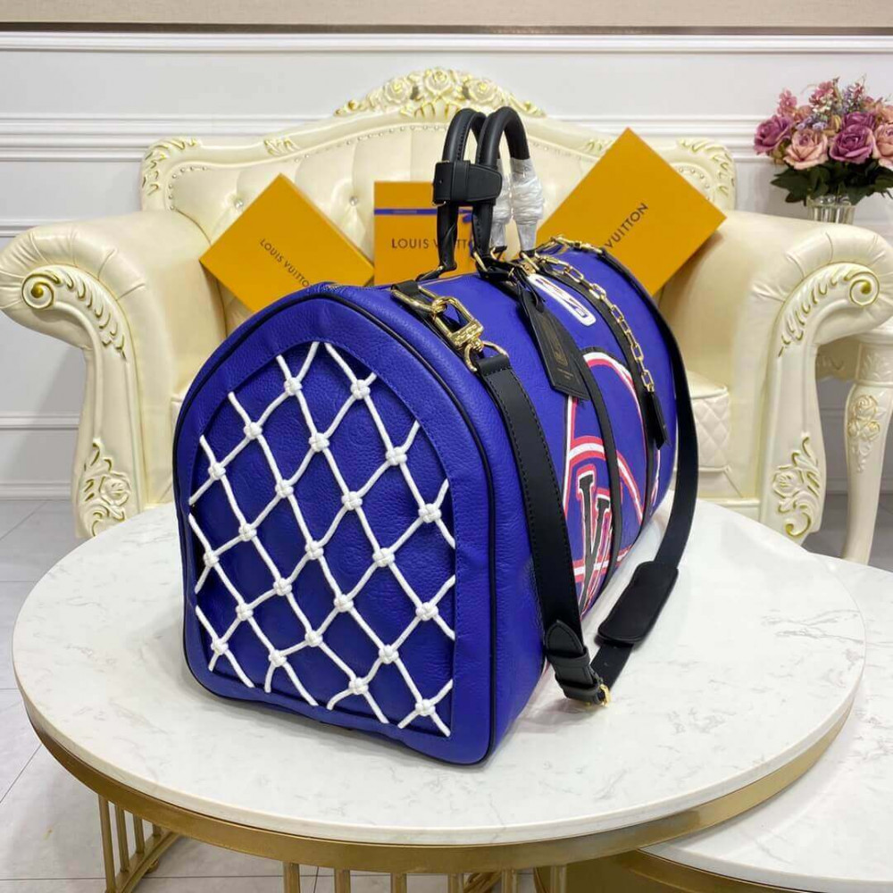 Louis Vuitton LVxNBA Keepall Bandouliere 55 M21105 Blue Louis Vuitton LVxNBA Keepall Bandouliere 55 M21105 Blue