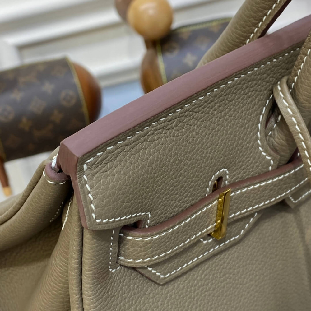 Hermes Birkin 30 Bag Etoupe Gold Hardware Togo Leather Hermes Birkin 30 Bag Etoupe Gold Hardware Togo Leather