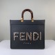 Fendi Sunshine Medium Python Embossed Logo Dark Grey Tote 8BH386 Fendi Sunshine Medium Python Embossed Logo Dark Grey Tote 8BH386