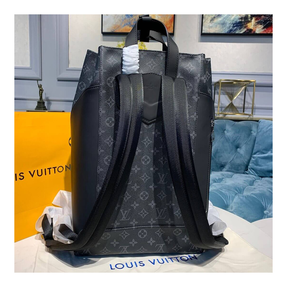 Louis Vuitton Monogram Eclipse Canvas Backpack Explorer M40527 Louis Vuitton Monogram Eclipse Canvas Backpack Explorer M40527