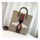 Gucci Embroidered Bee Shopping Bag 437549 Gucci Embroidered Bee Shopping Bag 437549