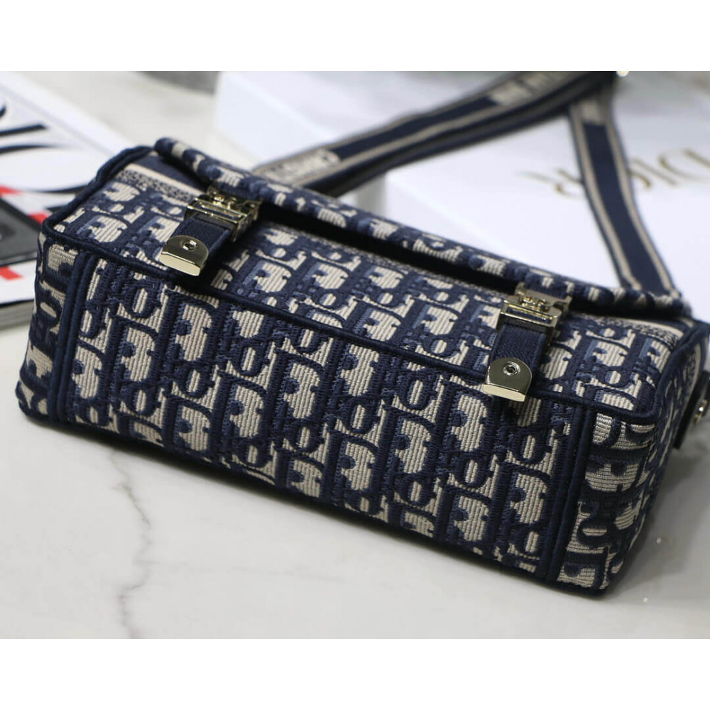 Christian Dior Small DiorCamp Bag in Oblique Embroidery M1241 Christian Dior Small DiorCamp Bag in Oblique Embroidery M1241
