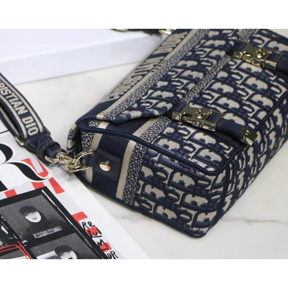 Christian Dior Small DiorCamp Bag in Oblique Embroidery M1241 Christian Dior Small DiorCamp Bag in Oblique Embroidery M1241