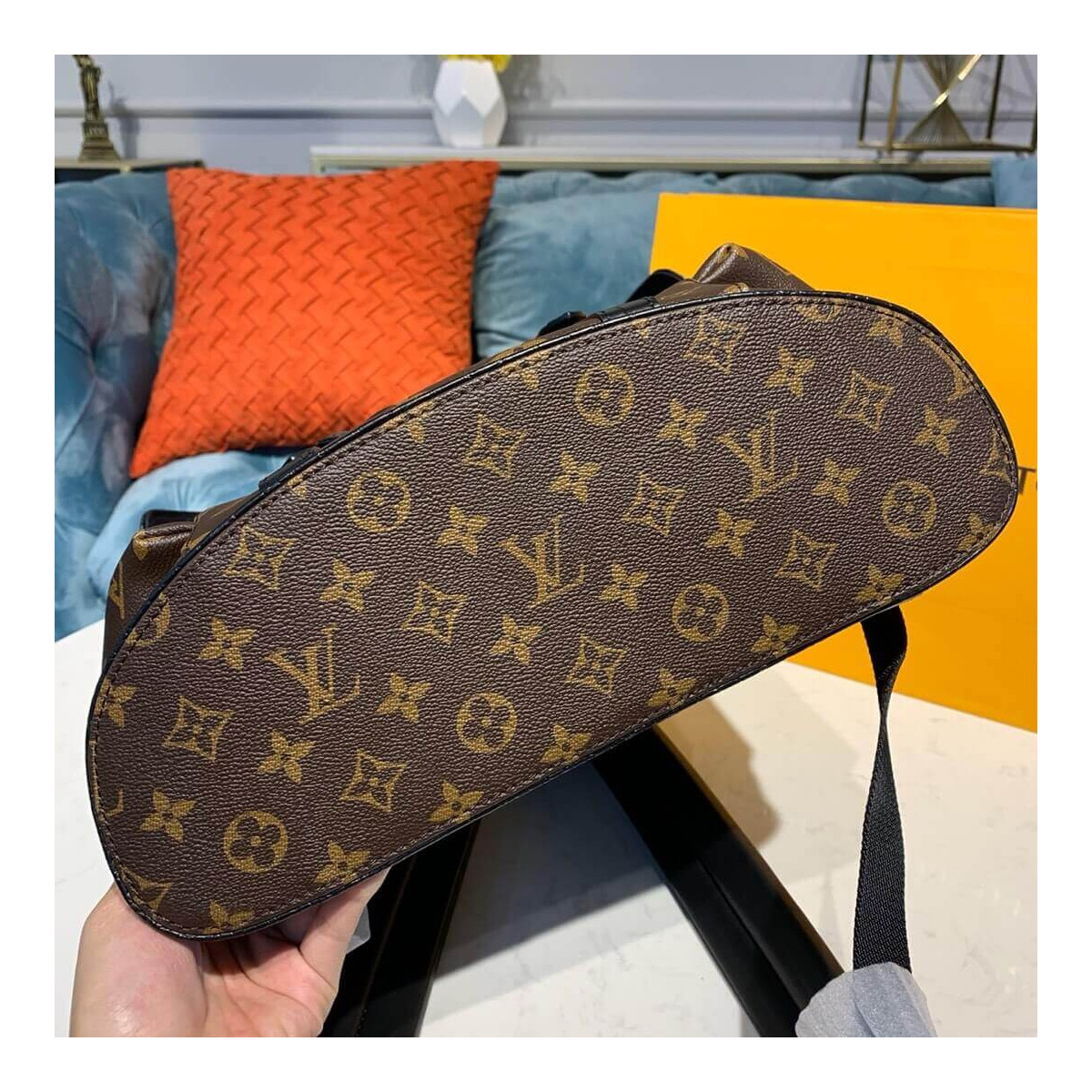 Louis Vuitton Monogram and Crocodile Mat Christopher PM Backpack M43735 Louis Vuitton Monogram and Crocodile Mat Christopher PM Backpack M43735
