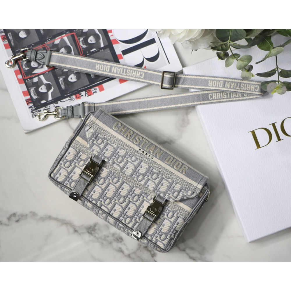 Christian Dior Small DiorCamp Bag in Oblique Embroidery M1241 Christian Dior Small DiorCamp Bag in Oblique Embroidery M1241