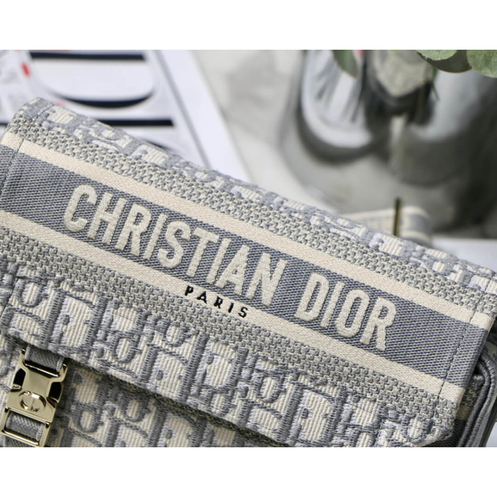 Christian Dior Small DiorCamp Bag in Oblique Embroidery M1241 Christian Dior Small DiorCamp Bag in Oblique Embroidery M1241