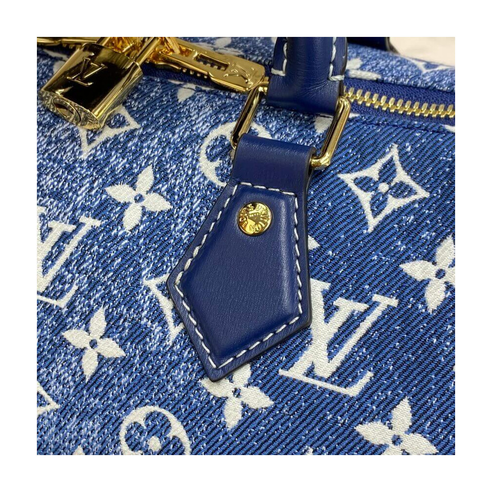 Louis Vuitton Monogram Jacquard Denim Speedy Bandouliere 25 M59609 Louis Vuitton Monogram Jacquard Denim Speedy Bandouliere 25 M59609