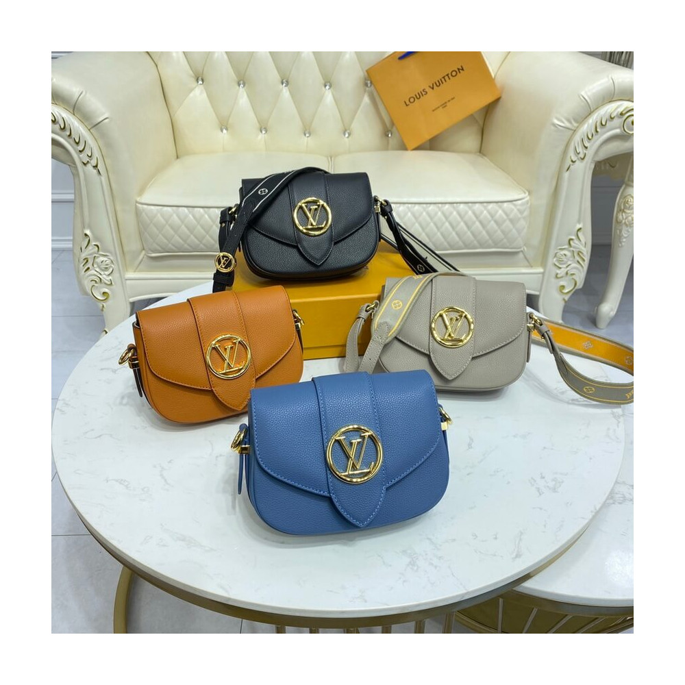 Louis Vuitton LV Pont 9 Soft PM M58964 Blue Louis Vuitton LV Pont 9 Soft PM M58964 Blue
