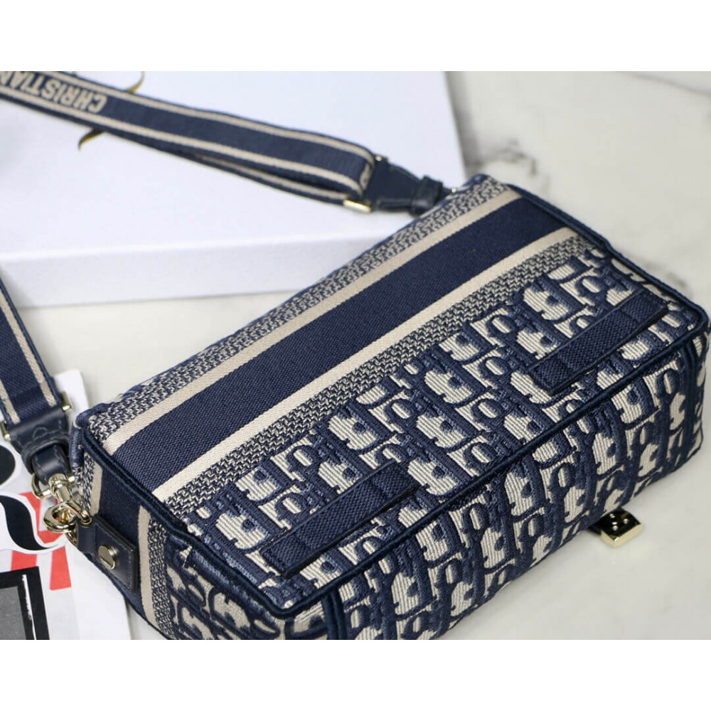 Christian Dior Small DiorCamp Bag in Oblique Embroidery M1241 Christian Dior Small DiorCamp Bag in Oblique Embroidery M1241