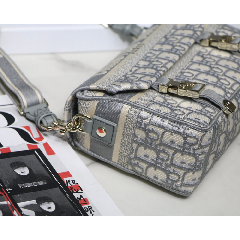 Christian Dior Small DiorCamp Bag in Oblique Embroidery M1241 Christian Dior Small DiorCamp Bag in Oblique Embroidery M1241