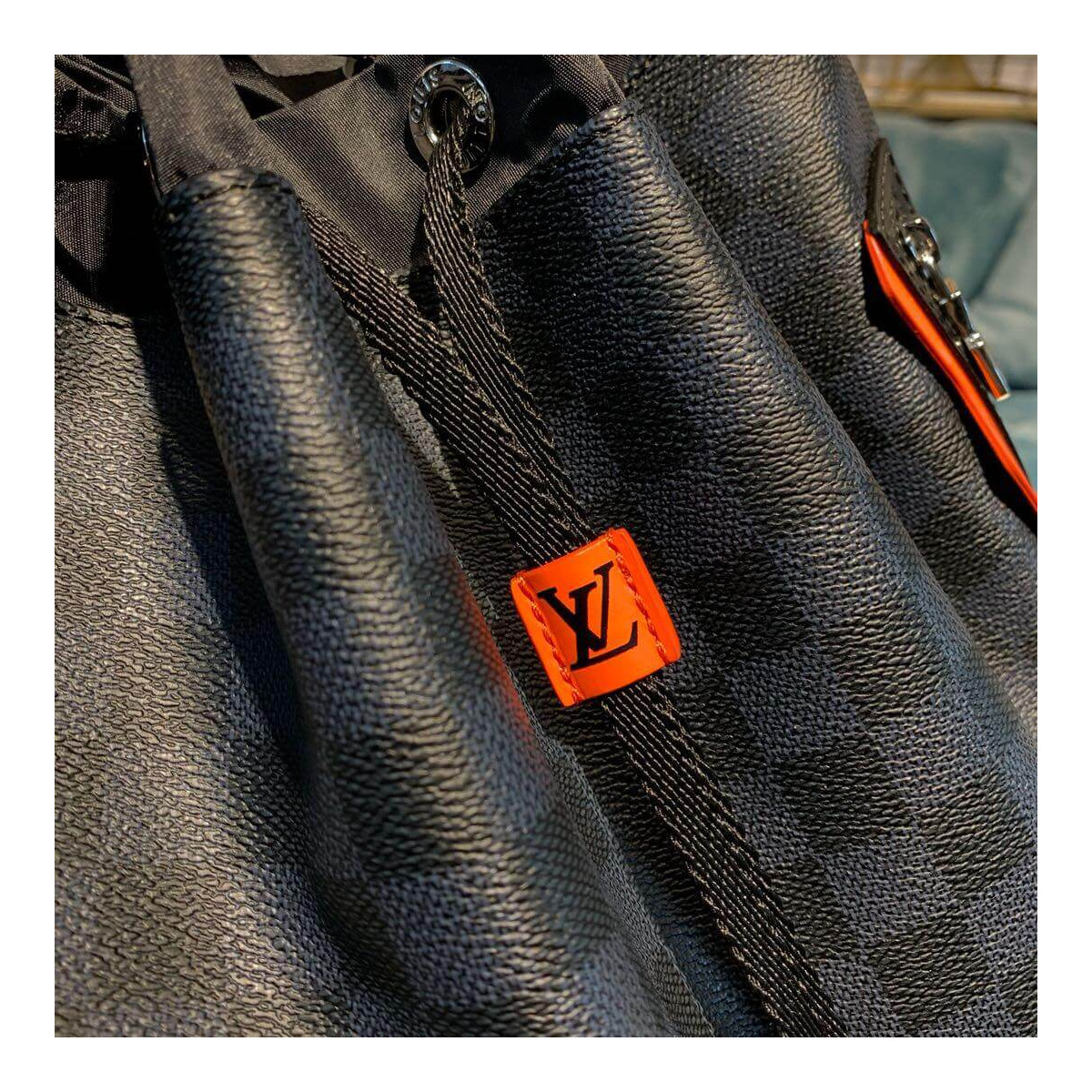 Louis Vuitton Damier Cobalt Drawstring Backpack N40170 Louis Vuitton Damier Cobalt Drawstring Backpack N40170
