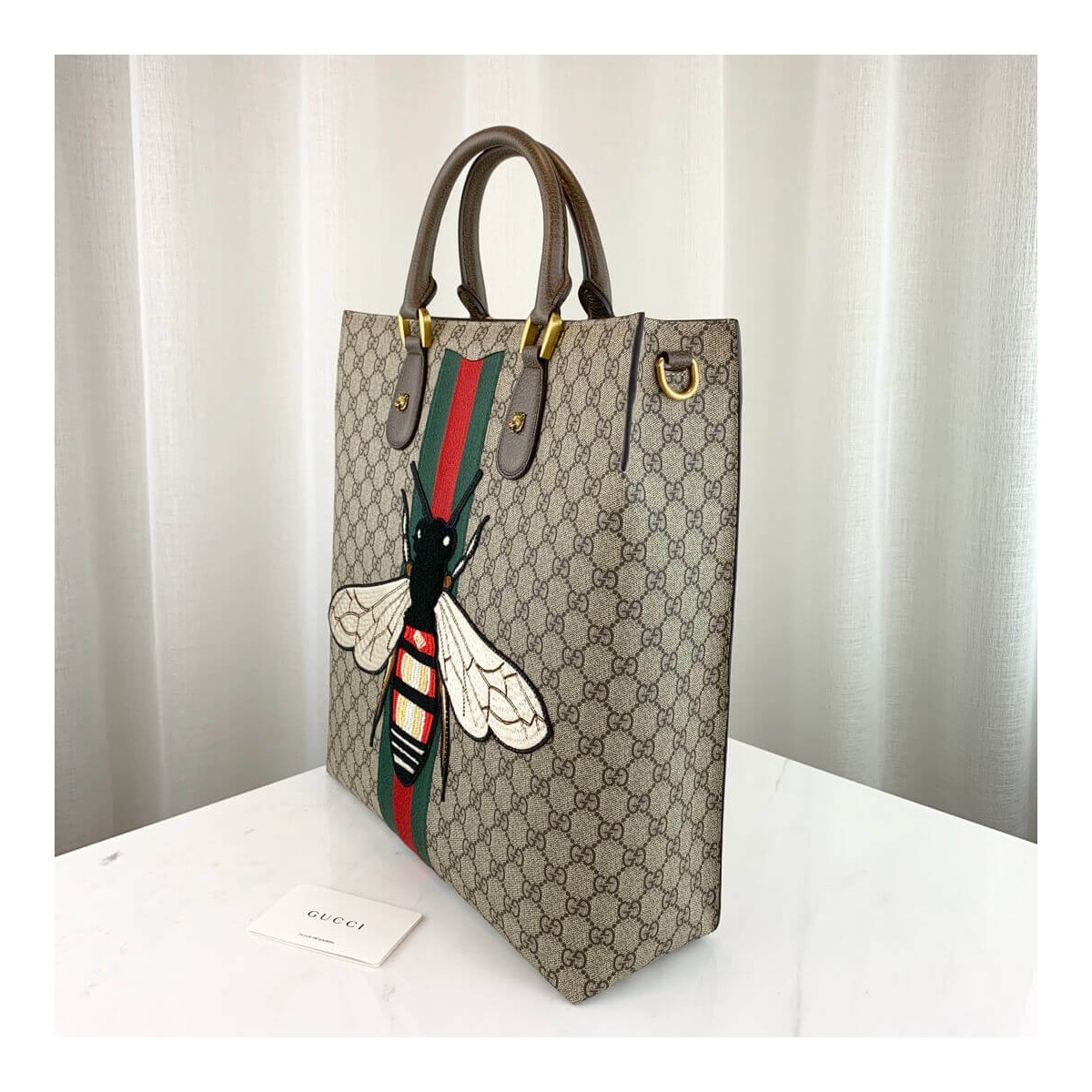 Gucci Embroidered Bee Shopping Bag 437549 Gucci Embroidered Bee Shopping Bag 437549