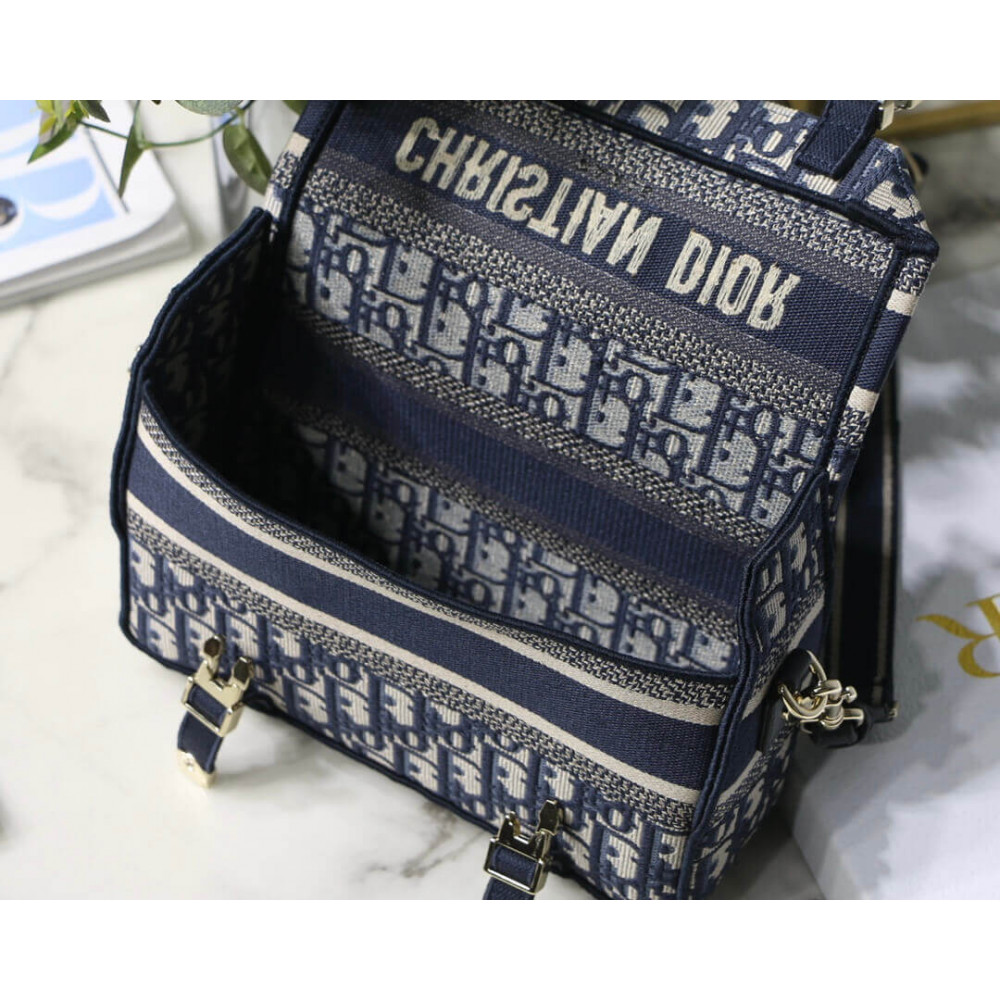 Christian Dior Small DiorCamp Bag in Oblique Embroidery M1241 Christian Dior Small DiorCamp Bag in Oblique Embroidery M1241