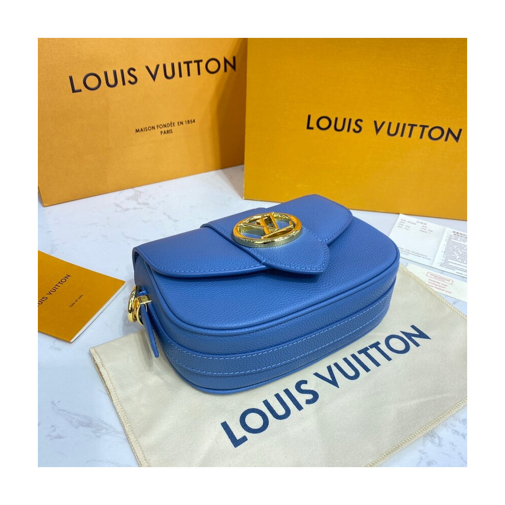 Louis Vuitton LV Pont 9 Soft PM M58964 Blue Louis Vuitton LV Pont 9 Soft PM M58964 Blue