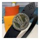Louis Vuitton LV Circle 30mm Reversible Belt M0139W Silver Louis Vuitton LV Circle 30mm Reversible Belt M0139W Silver