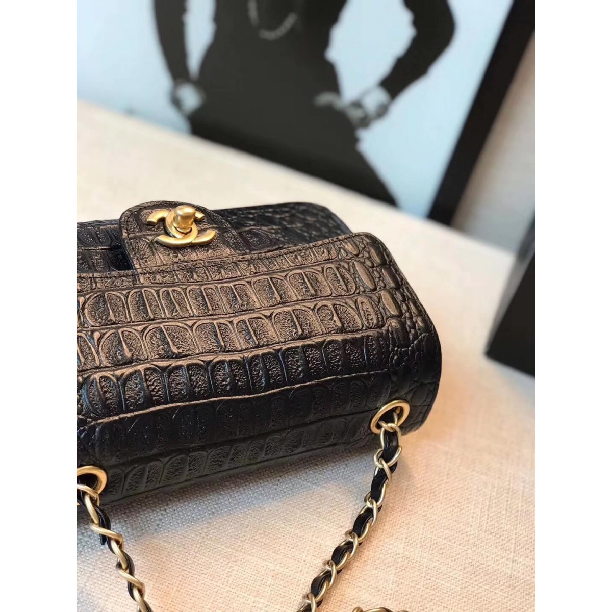 Chanel Alligator Flap Classic Bag 1116 Chanel Alligator Flap Classic Bag 1116