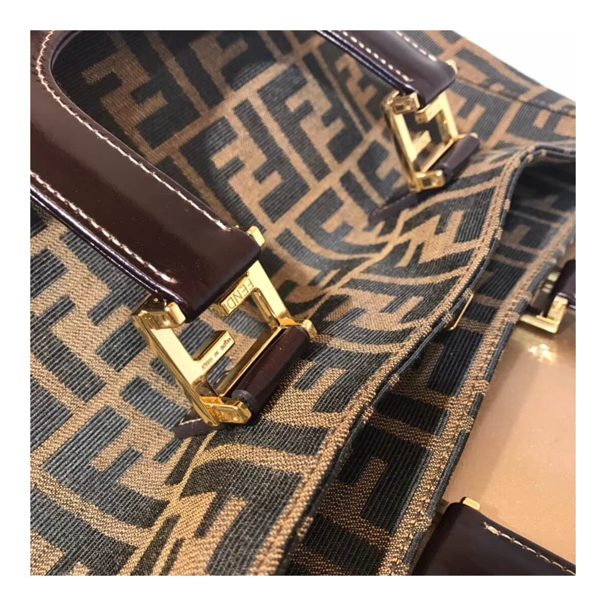 Fendi Vintage Mamma Baguette Zucca Tote F03 Fendi Vintage Mamma Baguette Zucca Tote F03