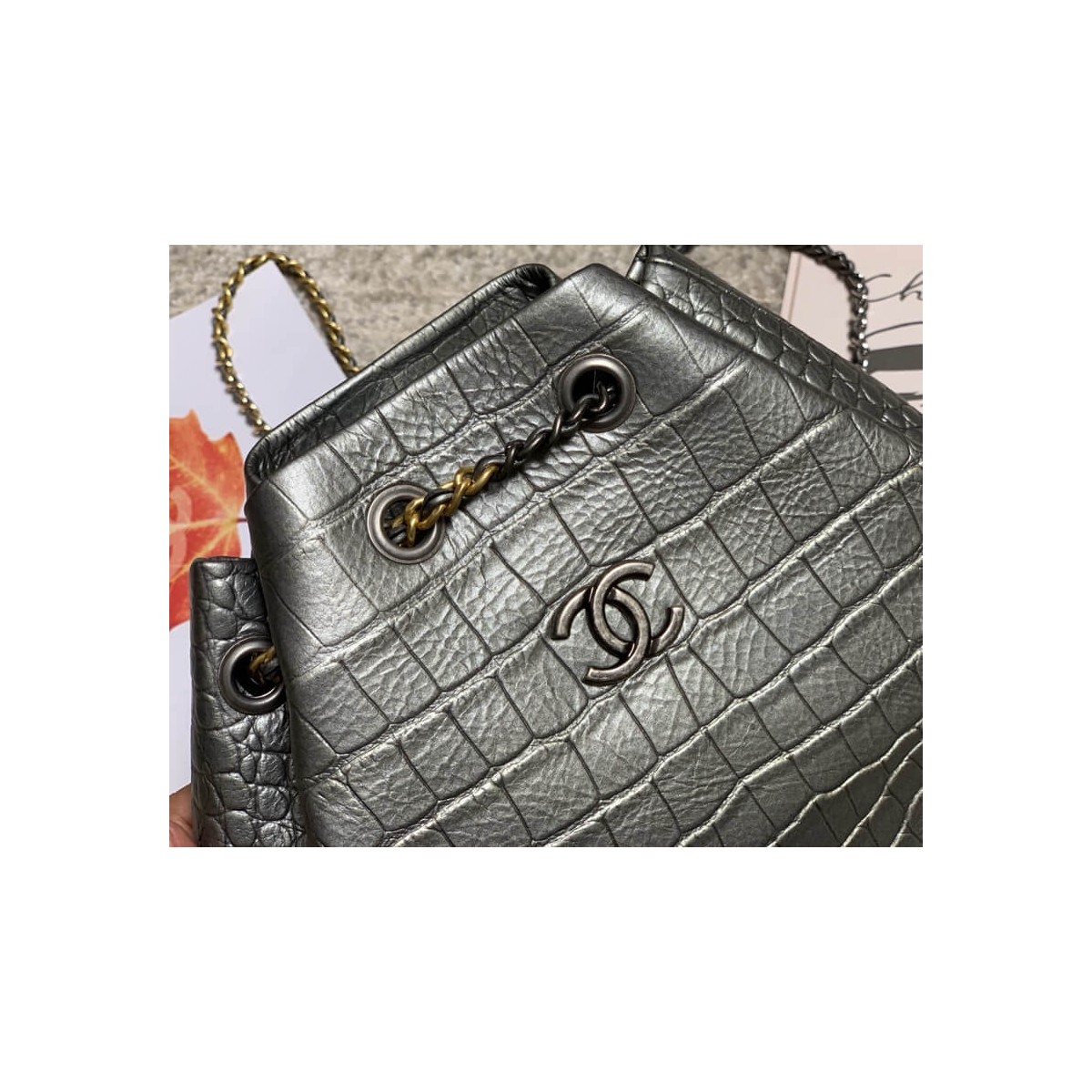 Chanel Crocodile Leather Backpack A94485 Chanel Crocodile Leather Backpack A94485