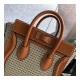 Celine Nano Luggage Bag In Tweed And Smooth Calfskin 189242 Celine Nano Luggage Bag In Tweed And Smooth Calfskin 189242