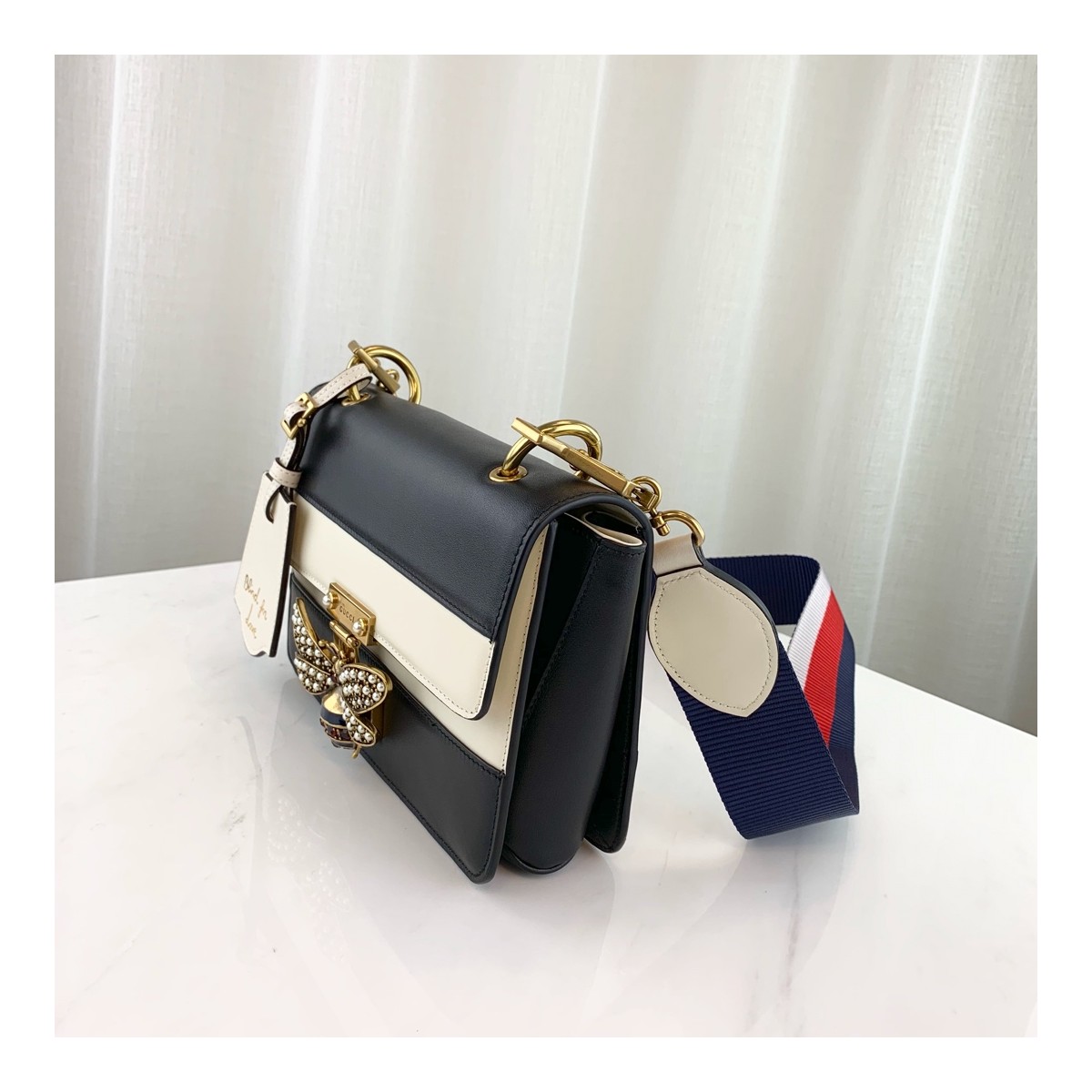 Gucci Queen Margaret Shoulder Bag 476542 Black/White Gucci Queen Margaret Shoulder Bag 476542 Black/White