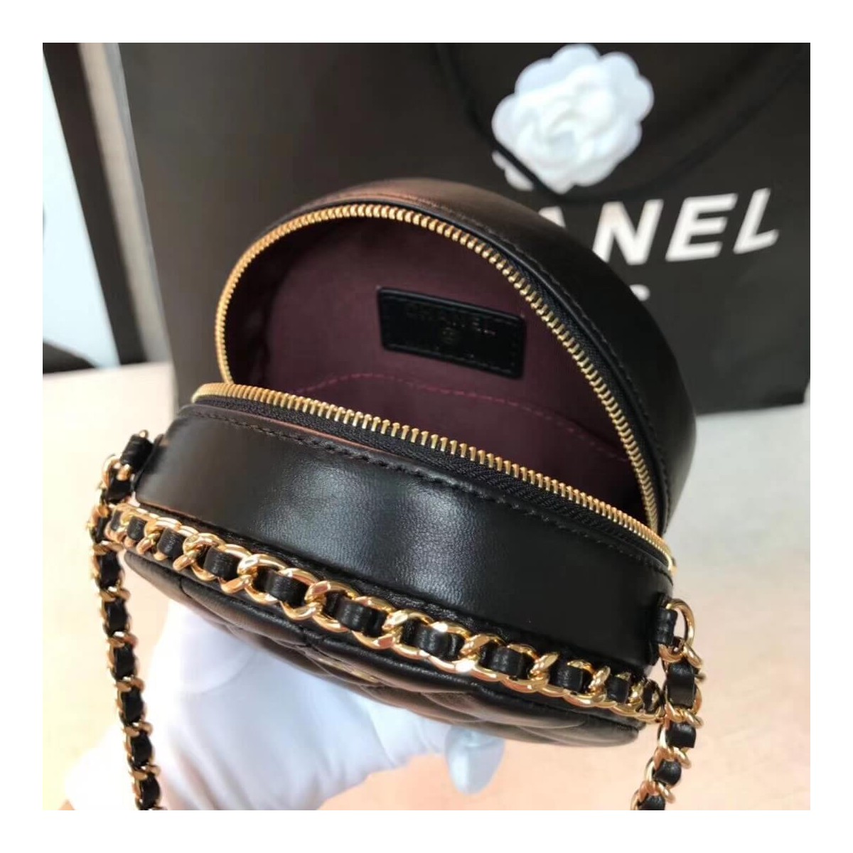 Chanel Round Clutch Chain Bag A70657 Chanel Round Clutch Chain Bag A70657