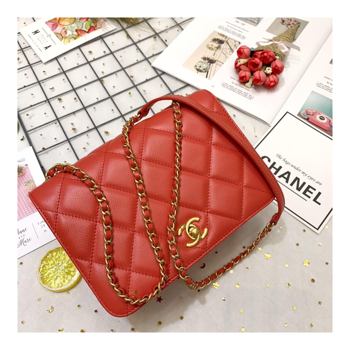 Chanel Calf Leather Single Flap Bag AS8869 Chanel Calf Leather Single Flap Bag AS8869