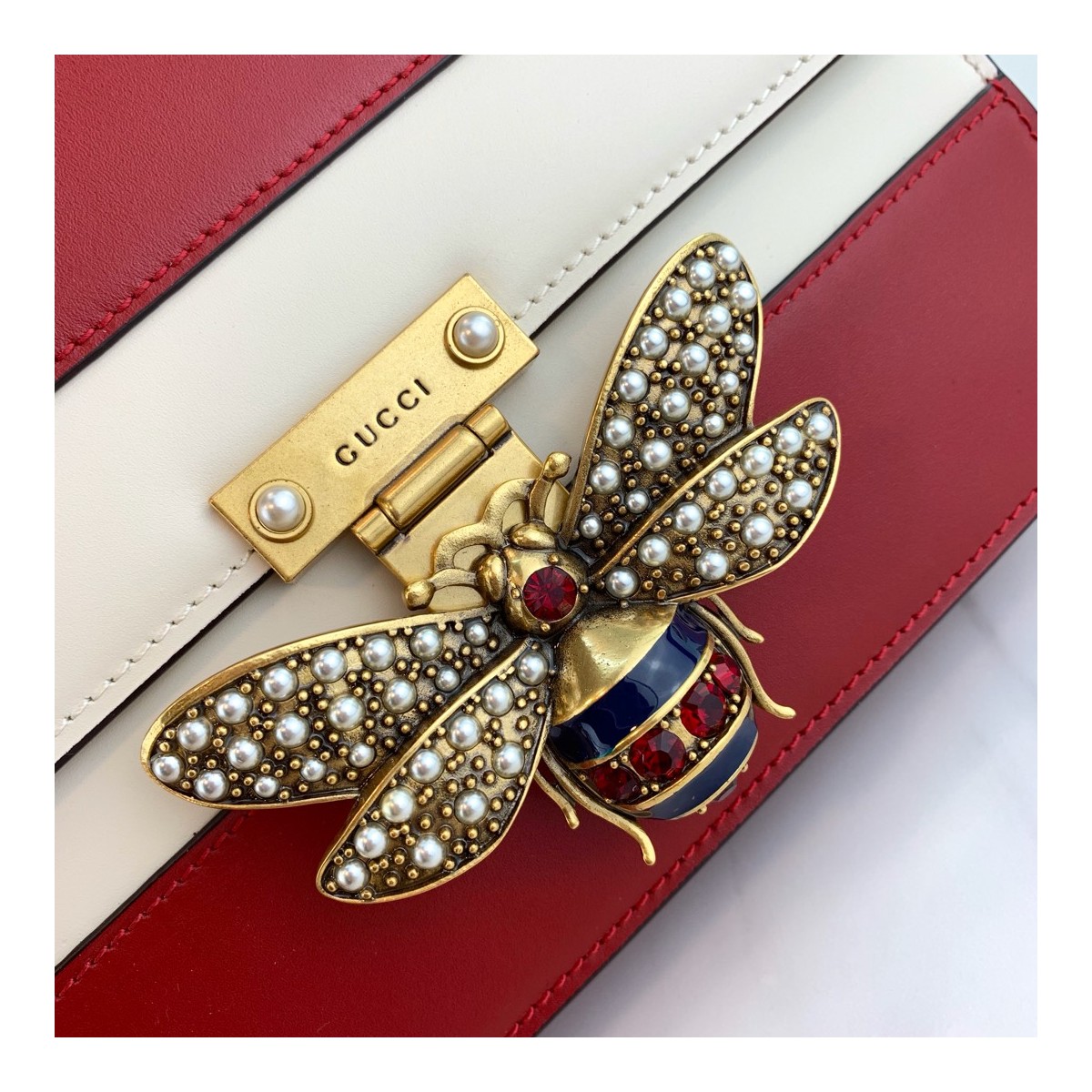 Gucci Queen Margaret Shoulder Bag 476542 Red/White Gucci Queen Margaret Shoulder Bag 476542 Red/White