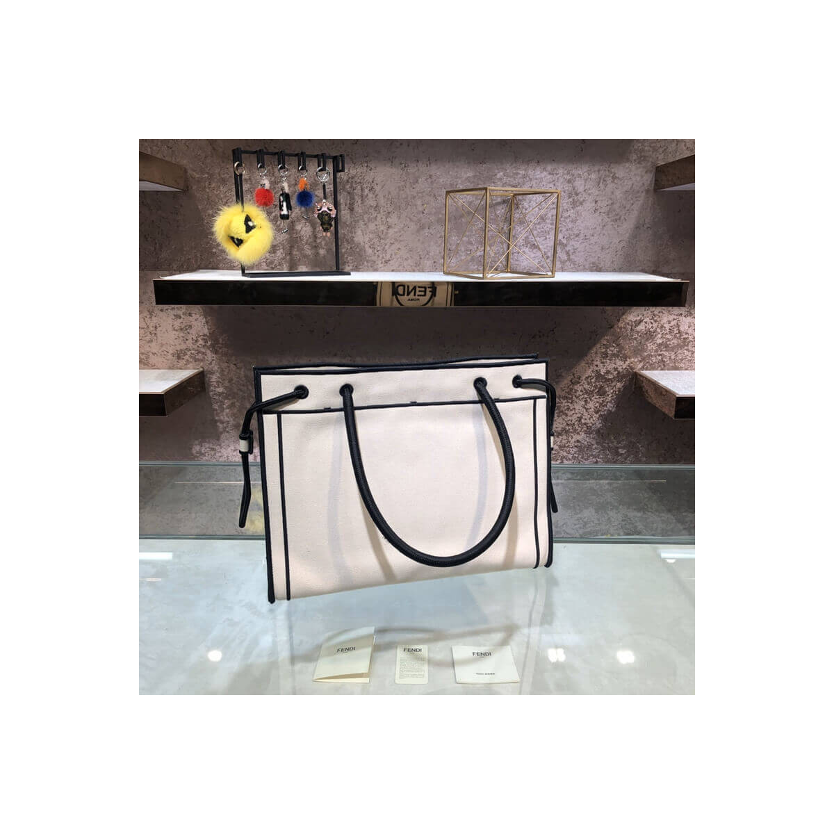 Fendi Roma Canvas Shopper 8BH379 Fendi Roma Canvas Shopper 8BH379