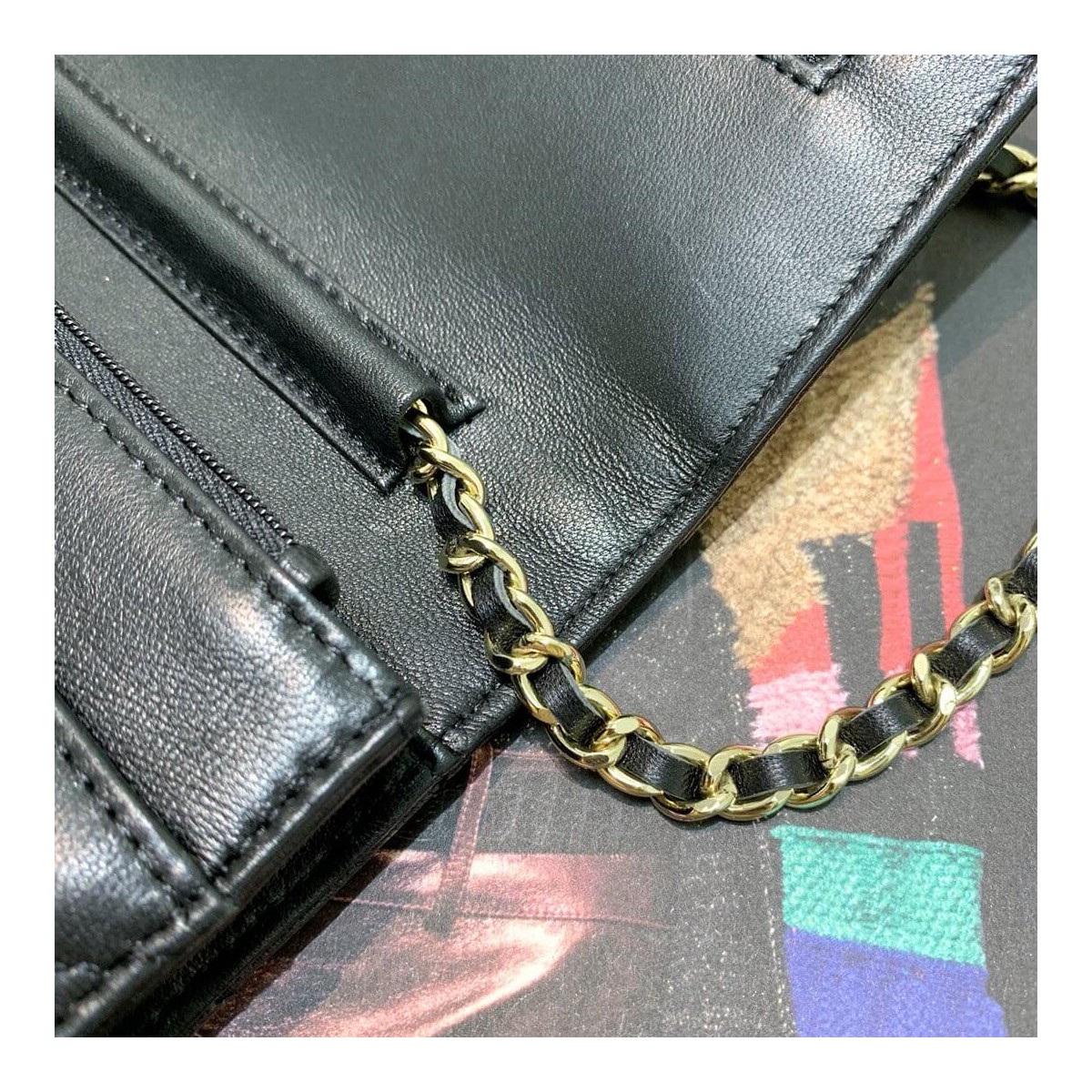 Chanel Lambskin Chain Bag 86058 Chanel Lambskin Chain Bag 86058