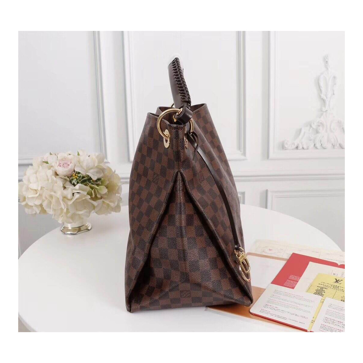 Louis Vuitton Damier Ebene Canvas Artsy MM N40249 Louis Vuitton Damier Ebene Canvas Artsy MM N40249