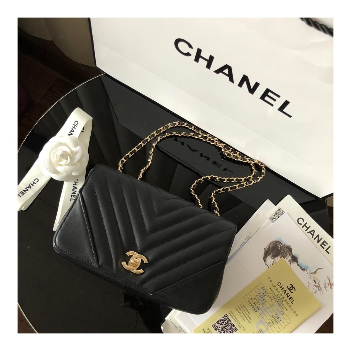Chanel Calfskin Mini Flap Bag A91586 Chanel Calfskin Mini Flap Bag A91586
