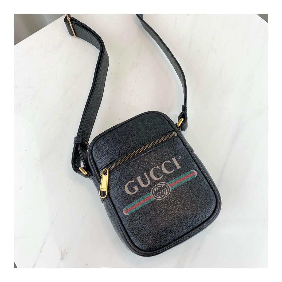 Gucci Print Leather Shoulder Bag 574803 Gucci Print Leather Shoulder Bag 574803