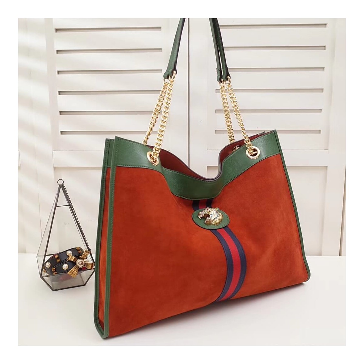 Gucci Suede Rajah Large Tote 537219 Gucci Suede Rajah Large Tote 537219