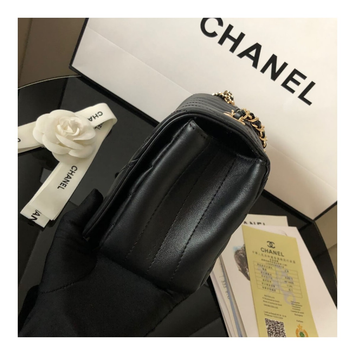Chanel Calfskin Mini Flap Bag A91586 Chanel Calfskin Mini Flap Bag A91586