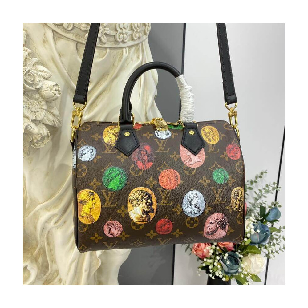 Louis Vuitton Monogram Cameo Printed Speedy Bandouliere 25 M45910 Louis Vuitton Monogram Cameo Printed Speedy Bandouliere 25 M45910
